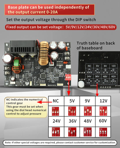 Módulo Fuente Alimentación Regulada Ajustable DC-DC Buck CC/CV 0-60V 15A/20A con Control WiFi App