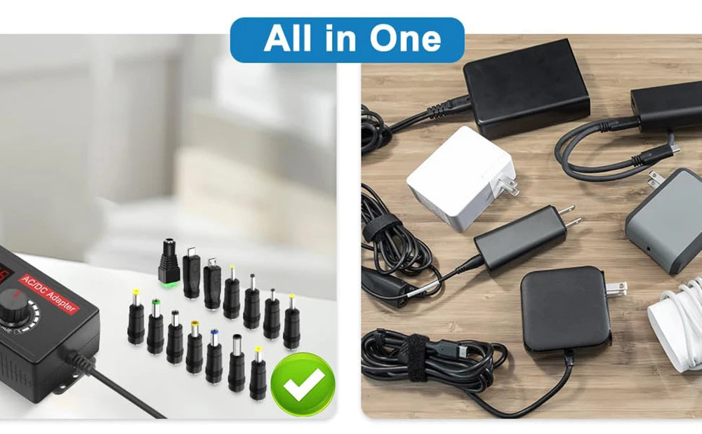 Fuente Poder Ajustable 72W (DC 3V-24V Variable) Adaptador Universal AC/DC Switching (100-240V)