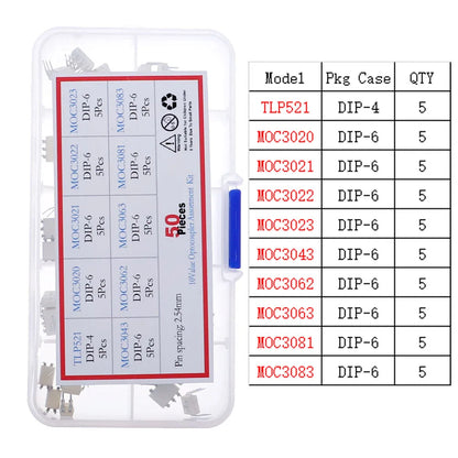 Kit Surtido Chips IC Lógica CMOS (Series 4000/4500/74HC/74LS) con Zócalos