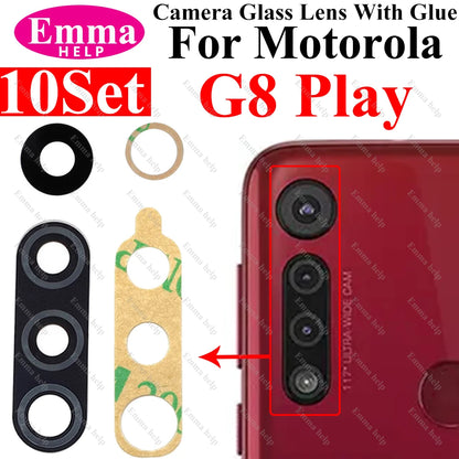 10set A+ Back Camera Glass Lens for Motorola Moto G9 G8 G7 G6 G5 Plus Play Power Rear Camera Lens