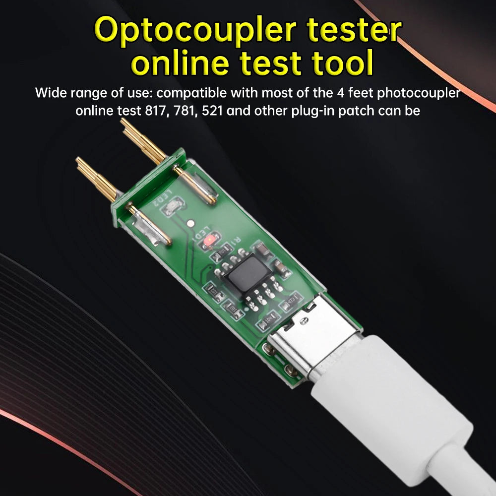 Tester Optoacopladores 4-Pin (v3.0-v6.0) Herramienta Prueba Online Reparación Electrónica Interface USB-C/Micro-B