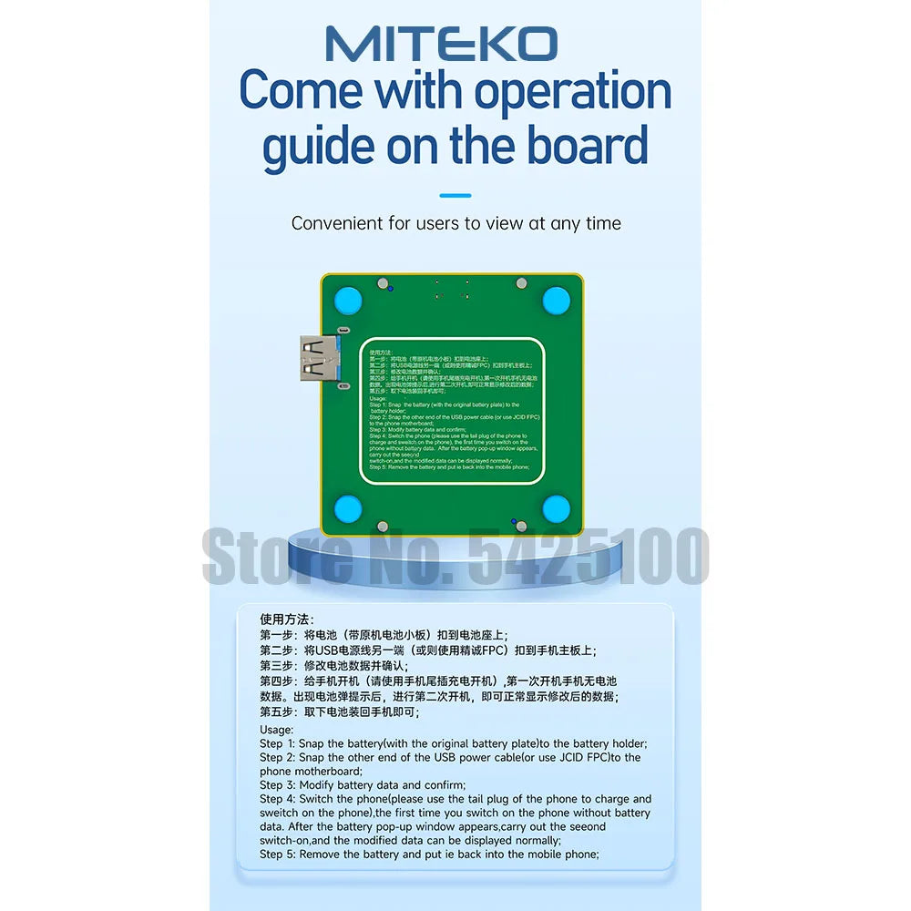JCID JC Q1 Battery Health Quick Repair Board for iPhone 11, to 15 Pro, Solve Window, Pop-up Modify Battery Cycle, No Need FPC