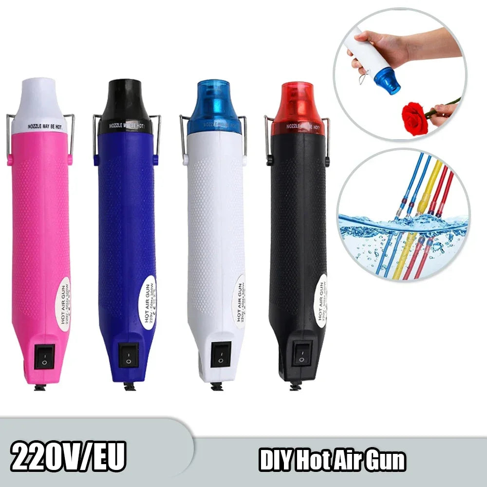 Mini Pistola Aire Caliente Eléctrica para Soldadura/Termoretráctil/Wrap Coche/Manualidades DIY (220V)