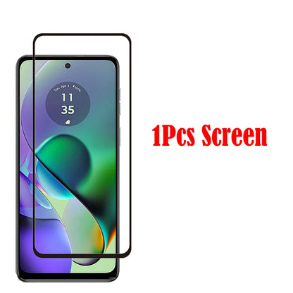 Full Cover Full Glue Tempered Glass For Motorola Moto G54 G84 Screen Protector For Moto G14 Camera Film