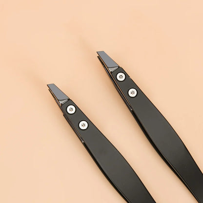 Pinzas Puntiagudas Cerámica Zirconia / Acero Inoxidable Puntas Inclinadas para Cejas/Barba/Pelo/Pestañas