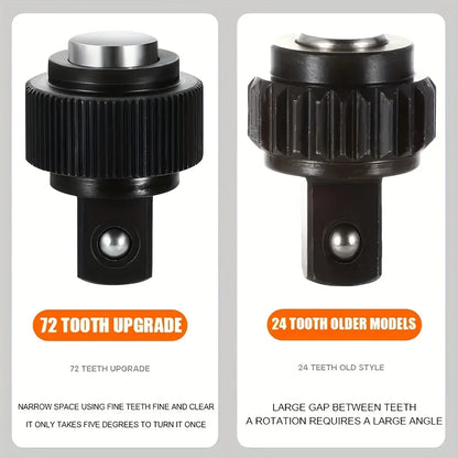 Juego Llaves Vaso Tubo con Ratchet (1/4", 3/8", 1/2") Herramientas Mano para Reparación Auto/Mecánica
