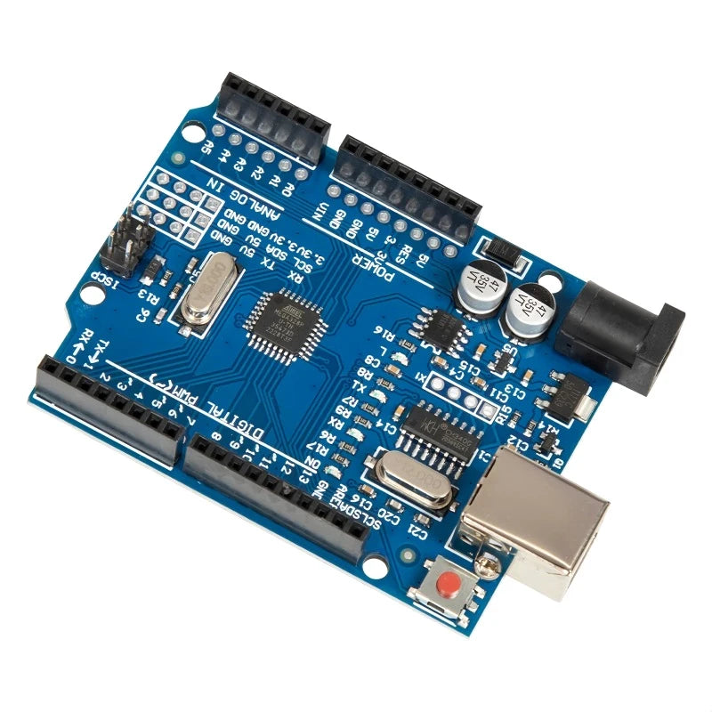 Placa Desarrollo WWZMDiB UNO R3 (ATmega328P) compatible Arduino IDE con Cable USB y Header Pines Rectos 2.54mm