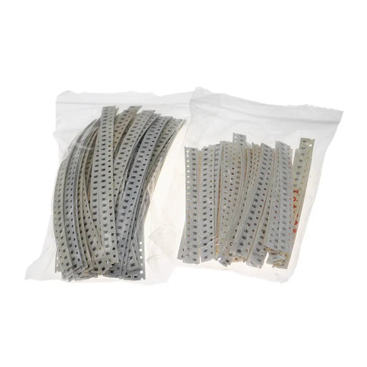 Kit Surtido Resistencias SMD 0805 (0Ω-10MΩ, 50 Val) y Capacitores (2.2pF-1uF, 40 Val) - Pack 2300 Piezas