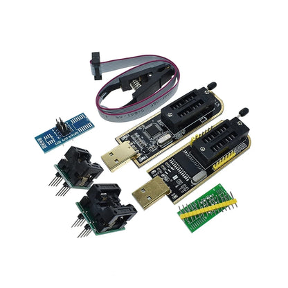 Kit Programador USB XTW100 (CH341B) 24/25 Series EEPROM Flash BIOS + Clip Test SOIC8/SOP8