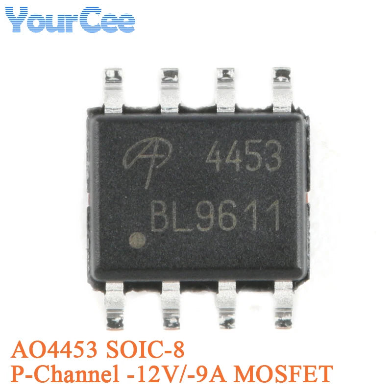 MOSFET Canal-P AO4407A SMD SOIC-8 30V 12A (Opciones AO44xx disponibles) - Lote 5/20 Piezas