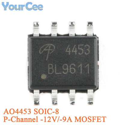 MOSFET Canal-P AO4407A SMD SOIC-8 30V 12A (Opciones AO44xx disponibles) - Lote 5/20 Piezas