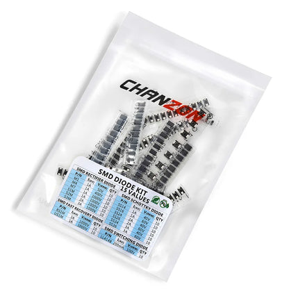 Kit Surtido Diodos SMD Schottky y Switching (M1, M7, SS14, SS34, LL4148, etc.)