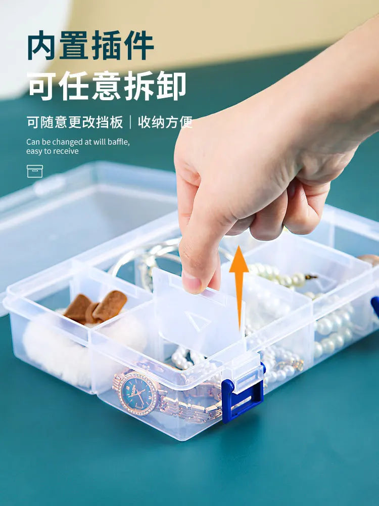 Organizador Joyas Anti-Fugas con Divisores Ajustables para Clasificar/Exhibir Accesorios