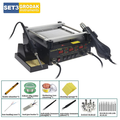 100% Original GORDAK 863 3 in 1 Welding Station Hot Air Rework Station Preheating Station For Soldering&Soldering Iron Electric