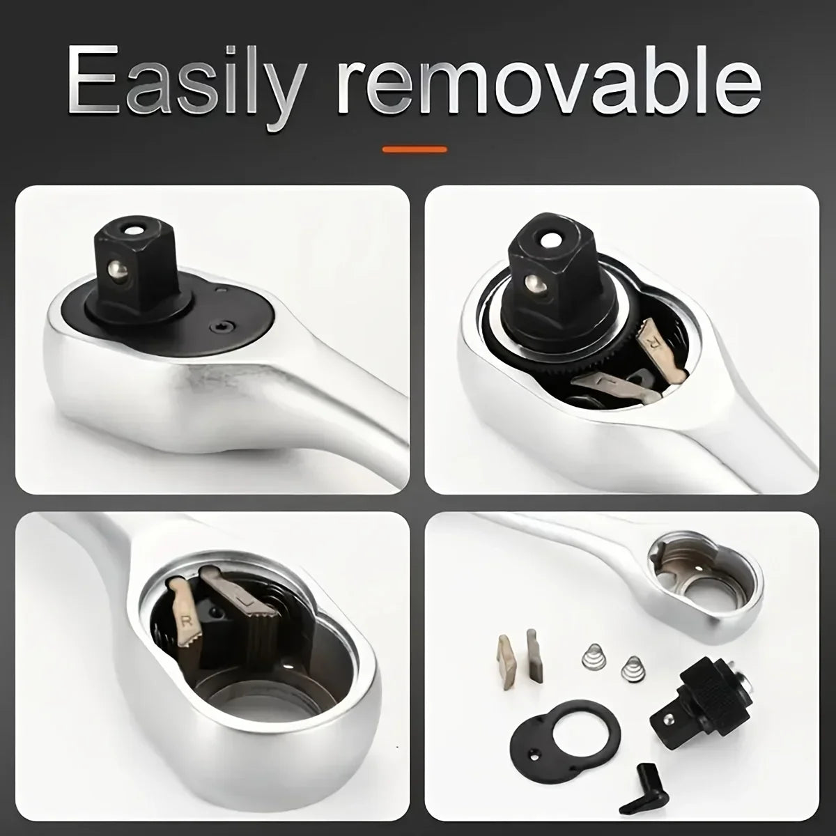 Juego Llaves Vaso Tubo con Ratchet (1/4", 3/8", 1/2") Herramientas Mano para Reparación Auto/Mecánica