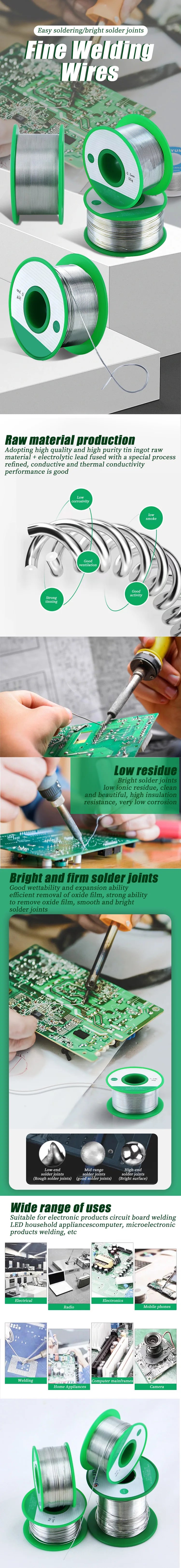 Rollo Alambre Soldadura Sin Plomo (Sn99.3/Cu0.7) Alta Pureza para Reparación Electrónica (Flux Protección Ambiental)