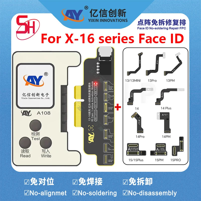 AY A108 BOX Face ID Programmer For iPhone X-15 Pro Max Dot Matrix Projector Repair True Tone Fix Battery Health Data Change Tool