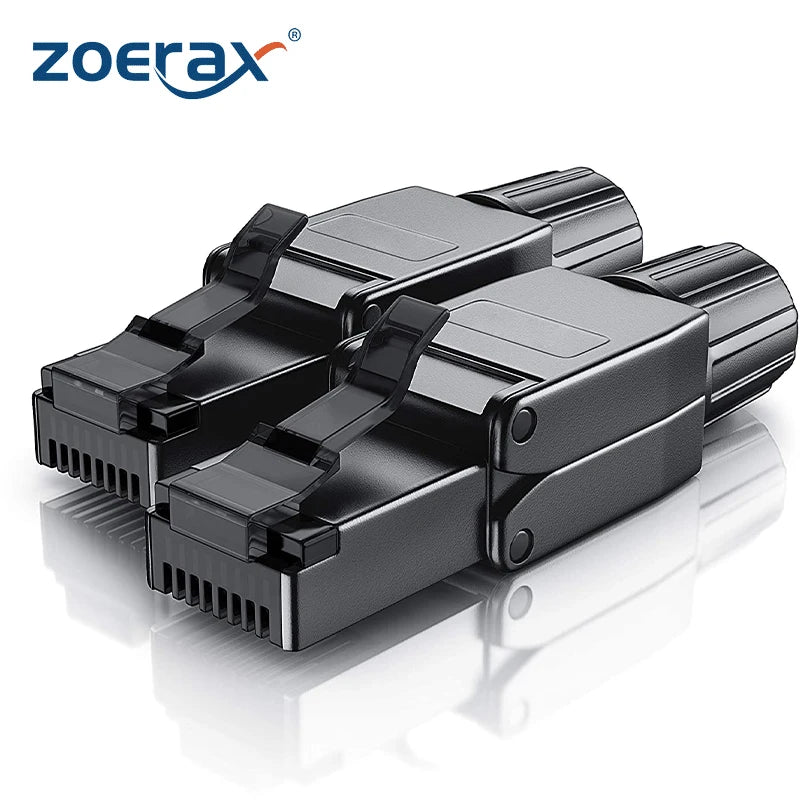 Conector RJ45 Industrial ZoeRax (Cat8/Cat7/Cat6a) Tool-Free Blindado Terminación Modular (1 Unidad)