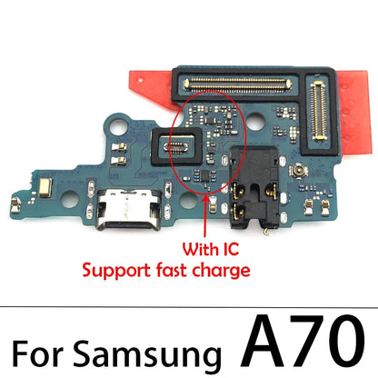 Placa Puerto Carga USB con Conector Dock y Micrófono para Samsung Galaxy A10/A20/A21S/A30/A31/A40/A41/A50/A51/A60/A70/A71