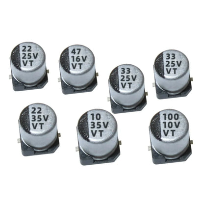 Capacitor Electrolítico Aluminio SMD (4.7uF-100uF, 10V-100V, 5x5.4mm) - Pack 20 Unidades (Valores Surtidos)