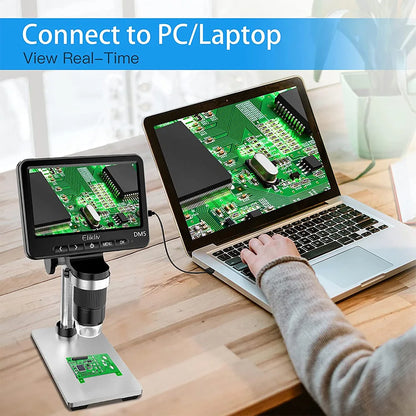 Elikliv DM5 5'' 1000X Wireless Digital Microscope for Electronics 1080P Soldering Coin Microscope For iPhone Android iPad PC 32G
