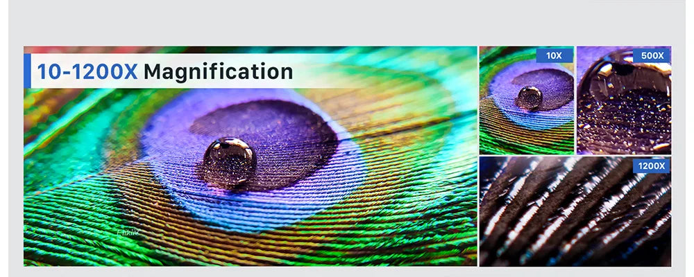 Elikliv EDM9 Pro 1200X HDMI Digital Microscope with 7'' IPS Screen 16MP Coin Soldering Electronic Microscope 32G for Windows Mac