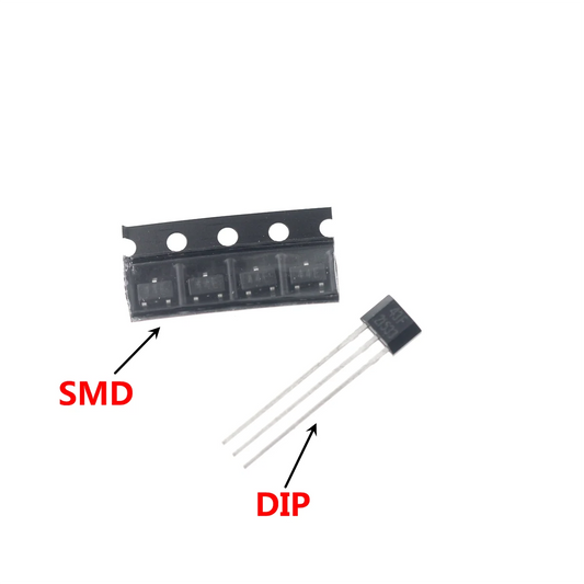 Sensor Efecto Hall SMD - Varios Tipos (41F, 43F, 44E, 49E, 3144, OH137, etc.) - Lote 50 Piezas