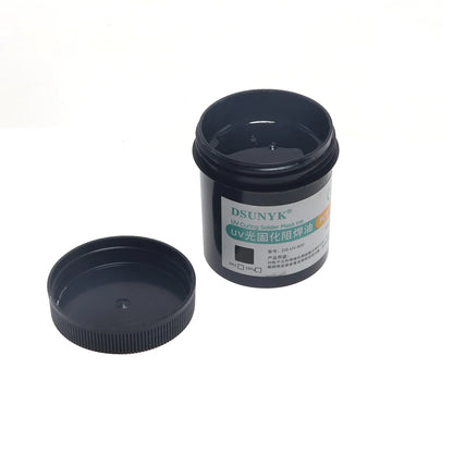 Tinta Máscara Soldadura Fotosensible UV DSUNYK (100g) para Placa Circuito PCB BGA (Previene Corrosión/Arcos)