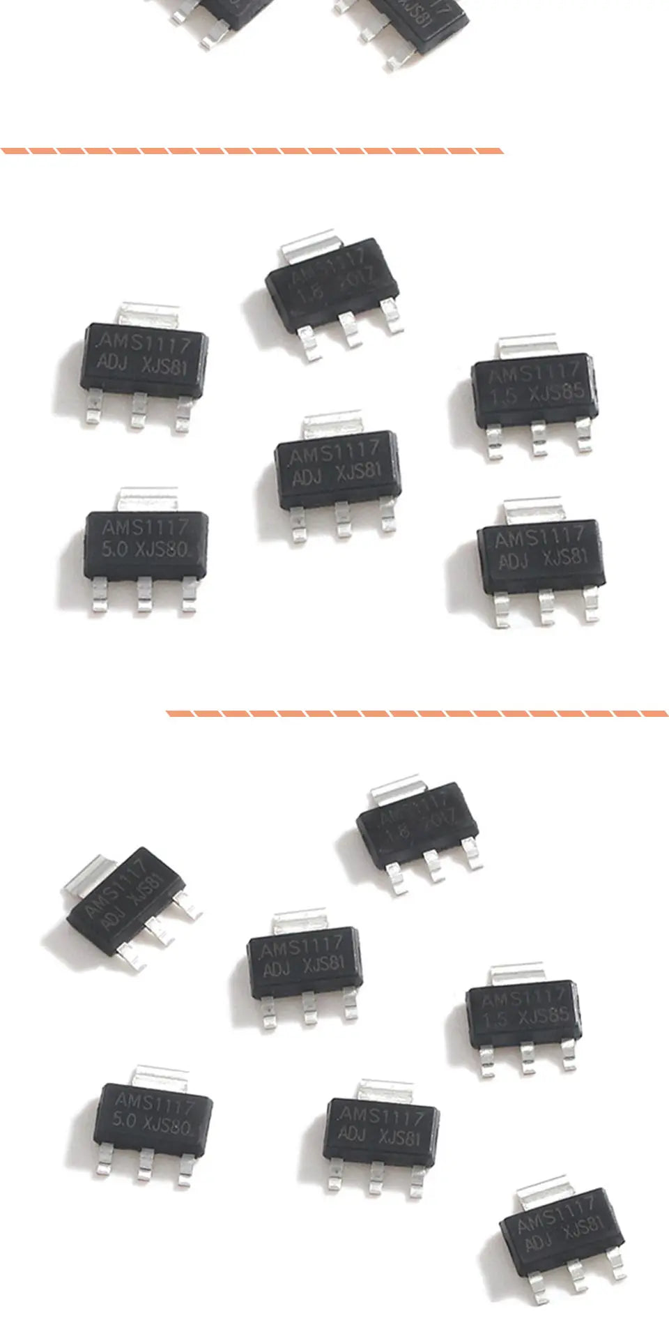 Regulador Voltaje LDO / Transistor SMD SOT-223 - Varios Modelos (BCP56, LM1117, etc.) - Lote 10 Piezas