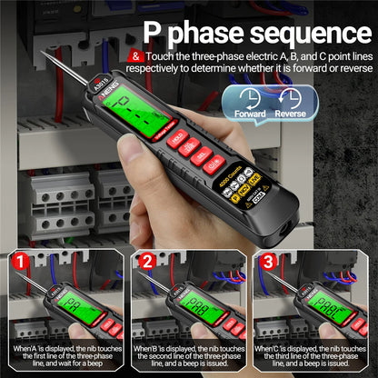 Lápiz Tester Voltaje Digital ANENG HA3015 (4V-600V) - 4000 Cuentas, Inteligente para Electricista/Automotriz
