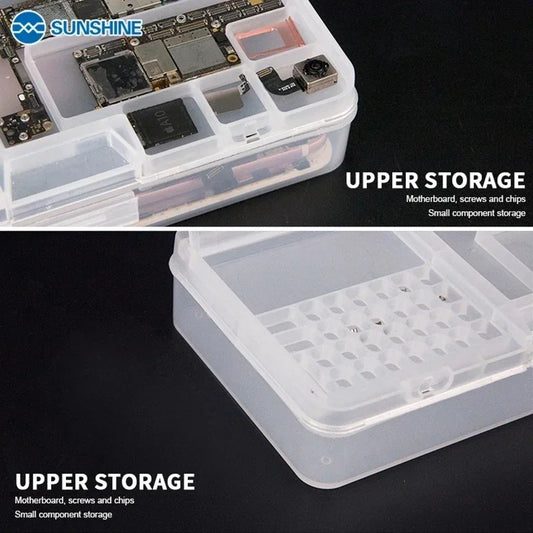Caja Almacenamiento Multifuncional SUNSHINE SS-001A para Tornillos/Piezas Pequeñas Reparación Móviles/Placa Base
