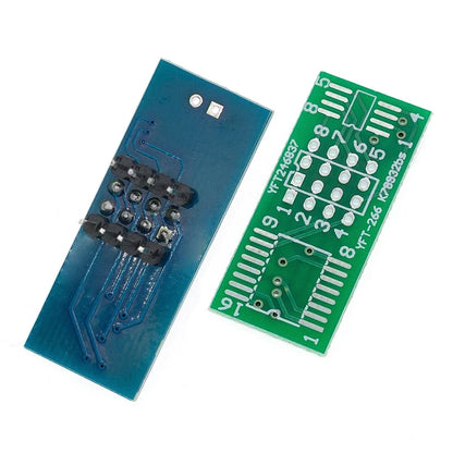 Kit Programador USB CH341A/CH341B 24/25 Series EEPROM Flash BIOS + Clip Test SOIC8/SOP8