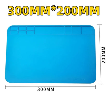 Alfombrilla Trabajo Silicona ESD Aislante Resistente Calor para Estación Soldadura Reparación Teléfono Kit Herramientas Plataforma Escritorio