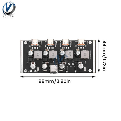 Módulo Adaptador Fuente PD 65W USB-C Soporta PD3.0/2.0, QC3.0/2.0, FCP, AFC Placa Circuito Cargador