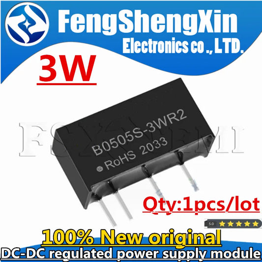 Módulo Fuente Alimentación Regulada Aislada DC-DC 3W (B1205S, B2405S, B1515S, B0505S) SIP-4