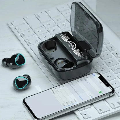 Auriculares Inalámbricos M10 TWS Bluetooth 5.0 con Caja Carga 3500mAh (Micrófono, Estéreo 9D, Deportivos, Impermeables)