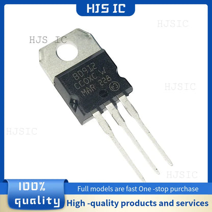 Lote 10 Pcs (5 Pares) Transistor Darlington Par BD911 (NPN) / BD912 (PNP) TO-220 100V 15A