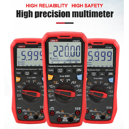 Multímetro Digital Profesional UNI-T UT61E/UT61D/UT61B - Test Capacitancia DC/AC 1000V (60mF/220mF), True RMS, Auto Rango
