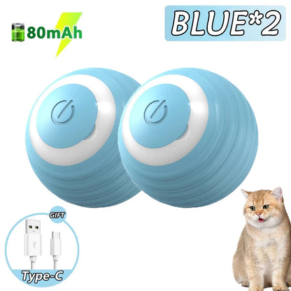 Bola Interactiva Automática Rodante Mágica para Gatos (Juguete Inteligente Electrónico Interior) Accesorios Juego Gato (2 Unidades)