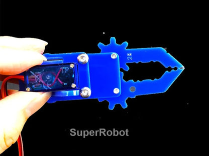 Kit Garra Brazo Robot Manipulador Mecánico Acrílico 4-DOF (Desarmado, para SG90/MG90S) Arduino STEAM