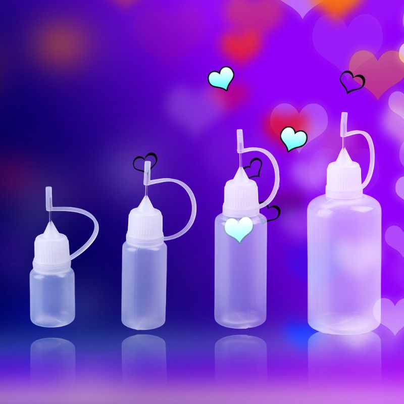 Precision Tip Applicator Bottle Translucent Glue Bottle for Alcohol Ink Craft