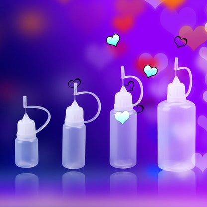 Precision Tip Applicator Bottle Translucent Glue Bottle for Alcohol Ink Craft