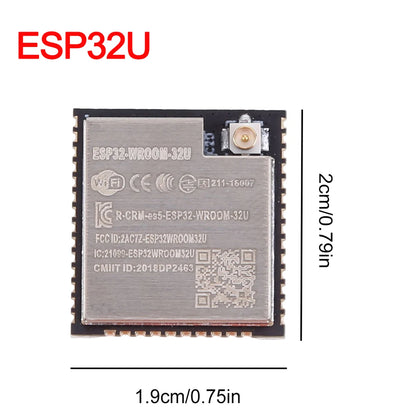 Módulo WiFi Inalámbrico ESP-WROOM-32 / ESP32 / ESP32S / ESP32U (150 Mbps, CPU Doble Núcleo, Sensor Hall)
