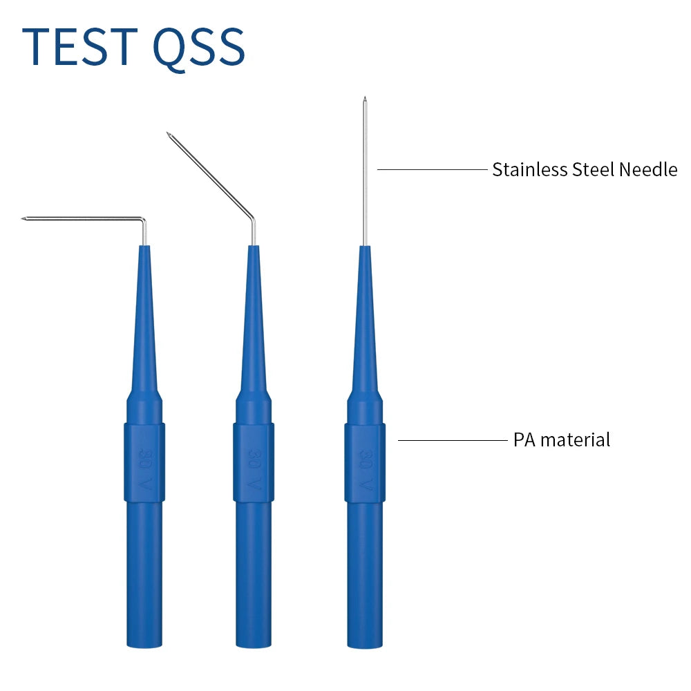 Kit Puntas Prueba Multímetro QSS (41 Pzs) - Banana 4mm, Pinzas Cocodrilo, Sondas Perforadoras