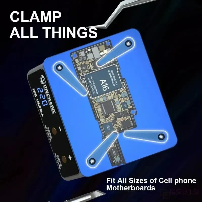 MECHANIC 220V Lightweight IX5 Ultra Universal Preheating Platform Layering Uniform Heating with Clamp for Motherboard Repair