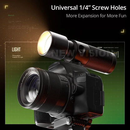 Linterna Proyector LED Sidande Photoolex (10W, 4 Colores) con Batería 8400mAh y Rosca 1/4"