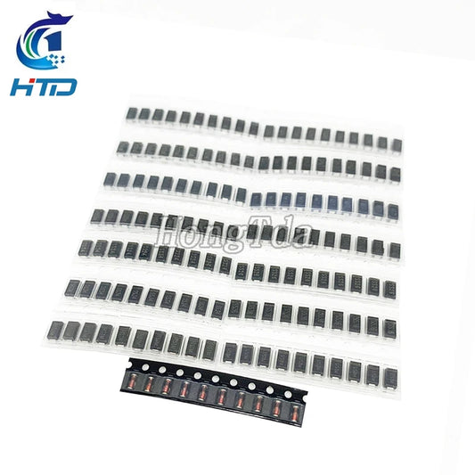 Kit Surtido Diodos SMD: Schottky / Fast Switching / Rectificador (M1-M7, SS14-SS36, LL4148, etc.)