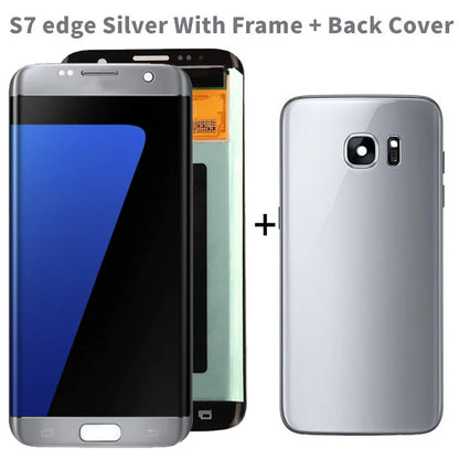 Pantalla AMOLED 5.5" con Digitalizador Táctil para Samsung Galaxy S7 Edge (G935/G935F) (Con Sombra Quemada, Probada) + Tapa Trasera