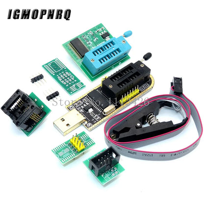 Kit Programador USB CH341A 24/25 Series EEPROM Flash BIOS + Clip Test SOIC8/SOP8 (Variante CH)