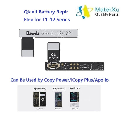 MasterXu Qianli Battery Flex for iphone 11 12 13 pro Max Mini Apple Power Repair Replacement icopy Tag On Write Data Cable Tools